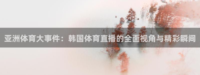 114624直播：亚洲体育大事件：韩国体育直播的全面视角与精彩瞬间